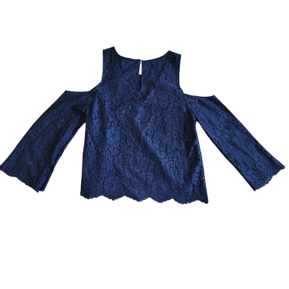 NWT Joie Abay Cold Shoulder Lace Blouse - Large - Picture 5 of 13